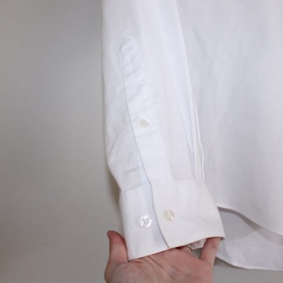Van Heusen Button Down Longsleeve Shirt White 15.5 - Picture 5 of 7